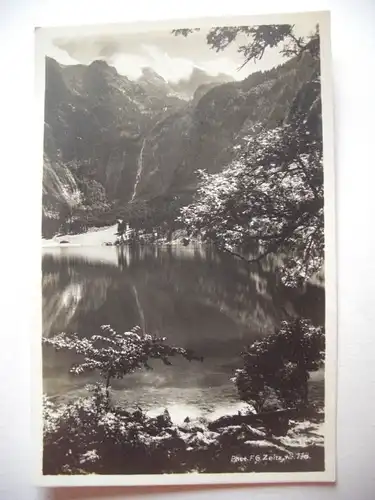 Alte AK Berchtesgaden Königsee Obersee Teufelshörner [P37]