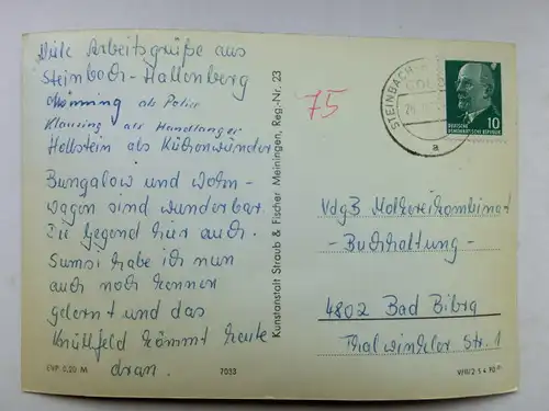 Alte AK Steinbach Hallenberg Mehrbildkarte [aO1526]