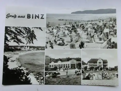 Alte AK Binz Rügen Mehrbildkarte [aO1481]