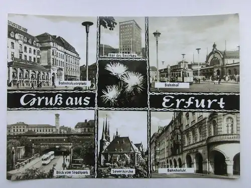 Alte AK Erfurt Mehrbildkarte [aO1510]