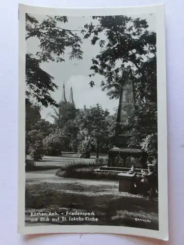 Alte AK Köthen Friedenspark [aE956]