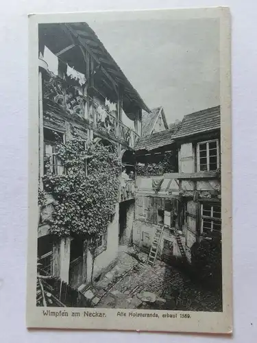 Alte AK Bad Wimpfen am Neckar Alte Holzveranda [aE867]