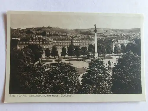 Alte AK Stuttgart Schloßplatz Neues Schloß [aE869]