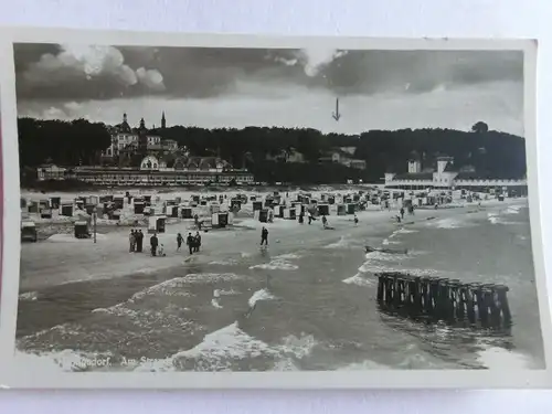 Alte AK Heringsdorf Am Strand 1951 [aE890]