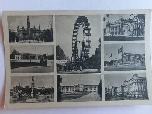 Alte AK Wien Mehrbildkarte NS Beflaggung ? [aE931]