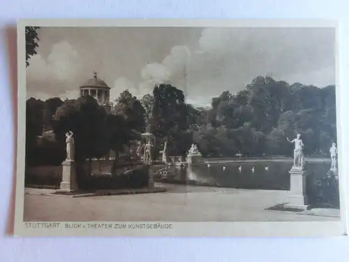 Alte AK Stuttgart Blick zum Kunstgebäude [aE816]