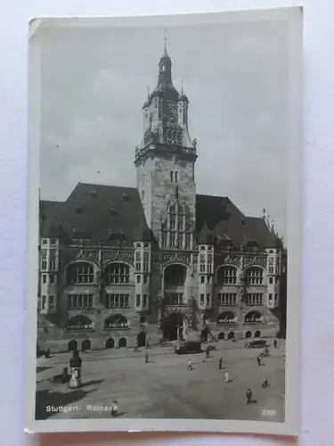 Alte AK Stuttgart Rathaus [aE843]