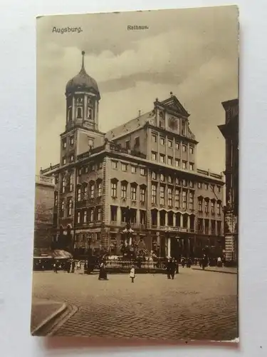 Alte AK Augsburg Rathaus [aE854]