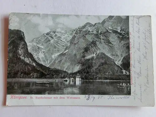 Alte AK Berchtesgaden St. Bartholomae 1905 [aE855]