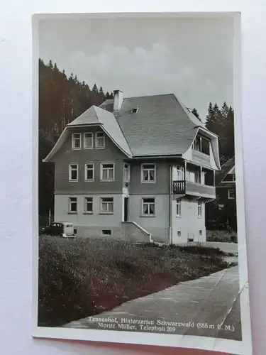 Alte AK Hinterzarten Schwarzwald Tannenhof (Ecke geknickt) [aE753]