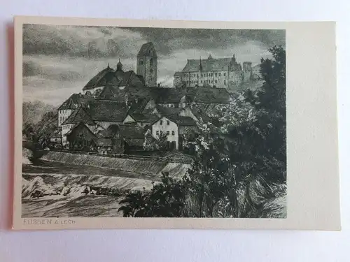 Alte AK Füssen a. Lech 1928 nach Originalradierung [aE755]