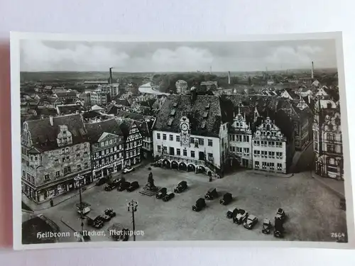 Alte AK Heilbronn Marktplatz um 1940 [aE772]