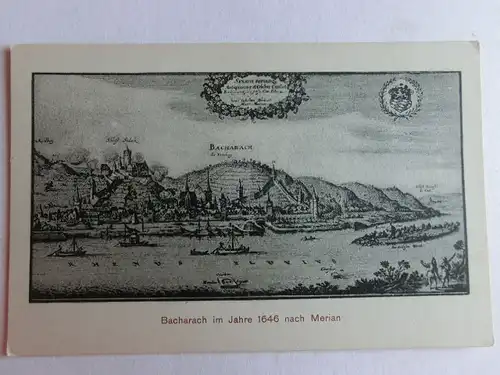 Alte AK Bacharach n. Merian [aE796]