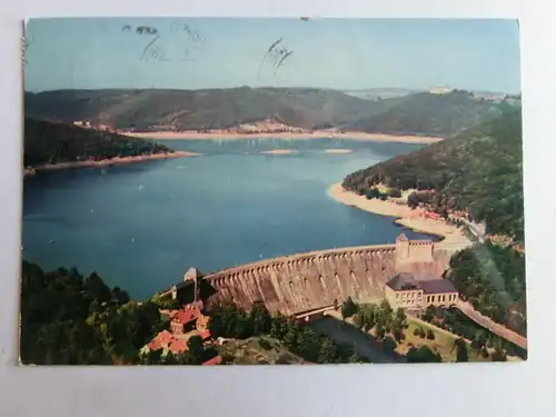 Alte AK Edertalsperre Edersee Sperrmauer Schloß [aN550]