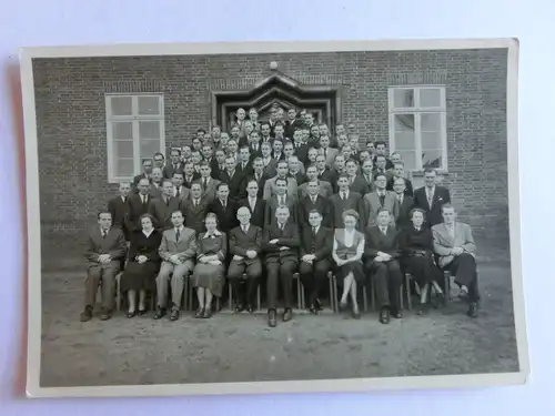 Alte AK Fotokarte Schule Landbauschule Jhrg. 1950/51 [aN62]