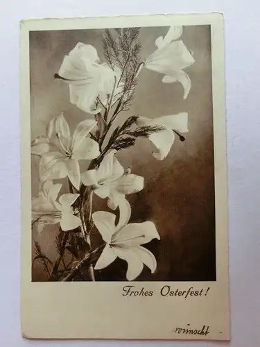 Alte AK Grußkarte Ostern Lilien [aN188]
