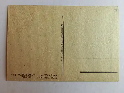 Alte AK Künstlerkarte Wouwerman  Pferd [aN229]