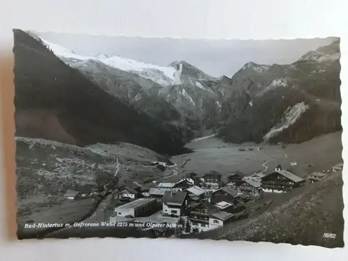 Alte AK Bad Hintertux Gefrorene Wand und Olperer [aN246]