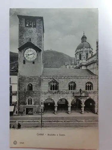 Alte AK Como Broletto e Torre [aM948]