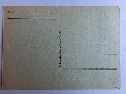 Alte AK Aus Schwaben: Wo d’Liebe treibt, isch koi Weg z’weit. [aM995]