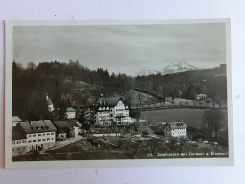Alte AK Adelholzen mit Zwiesel u. Staufen [aM856]