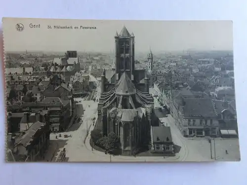 Alte AK Gent Niklaaskerk en Parorama 1917 [aL193]