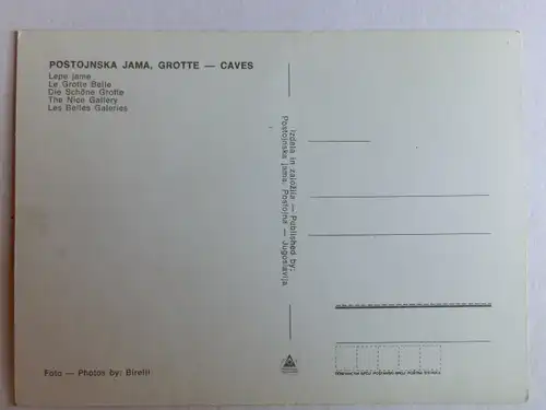 Alte AK Postojnska Jama Grotte Caves Lepe Jame [aL217]