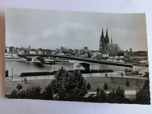 Alte AK Köln am Rhein Neue Brücke [aL253]