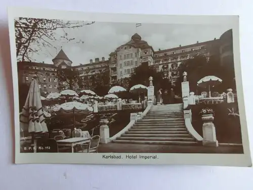 Alte AK Karlsbad Hotel Imperial Böhmen [aL65]