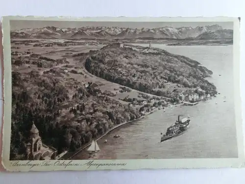 Alte AK Starnberger See Starnberg Ostufer Dampfer [aL94]