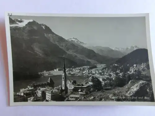 Alte AK St. Moritz Dorf und Bad um 1935 [aL169]