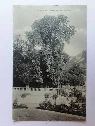 Alte AK Grenoble Terrasse de Jardin de Ville um 1910 [aM568]