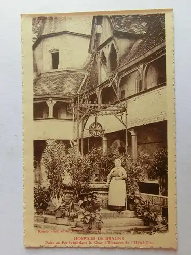 Alte AK Hospice de Beaune Brunnen [aM723]