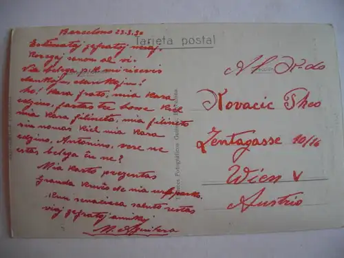 Alte AK Barcelona Brunnen Park [aE563]