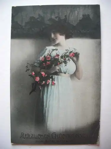 Alte AK Herzlichen Glückwunsch zum Geburtstage um 1920 [232]