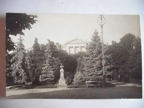 Alte AK Fotokarte Unbekannter Ort Denkmal Park [aE317]