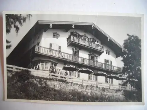 Alte AK Fotokarte Unbekannter Ort Haus Gaststätte Süddeutschland [aE320]