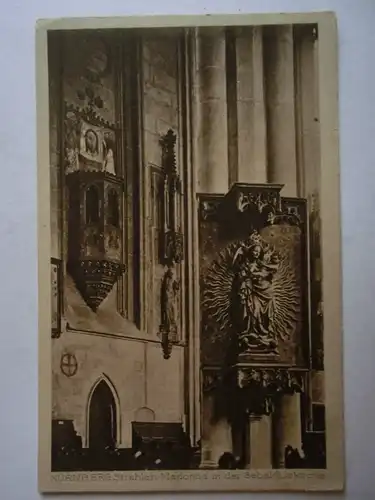 Alte AK Nürnberg Strahlen-Madonna Sebalduskirche [aG806]