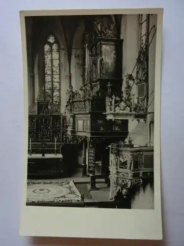 Alte AK Fotokarte Unbekannter Ort Kirche Altar [aG816]