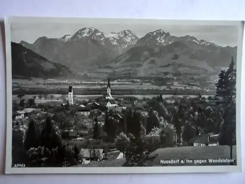 Alte AK Nussdorf Inn gegen Wendelstein [aG824]