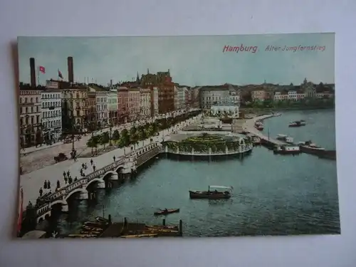 Alte AK Hamburg Alter Jungfernstieg um 1925 [aG832]