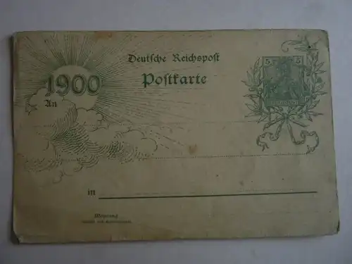 Alte AK Deutsche Reichspost Ganzsache 1900 [aG844]