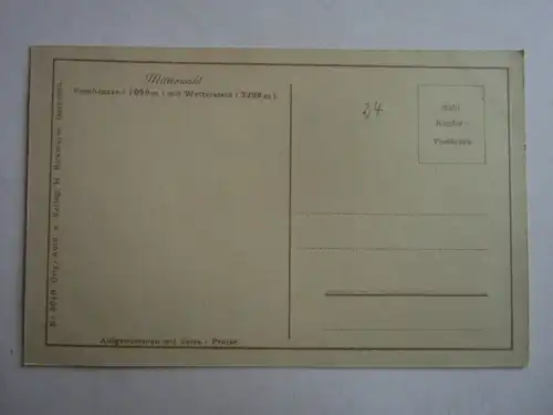 Alte AK Mittenwald Ferchensee Wetterstein [aG850]