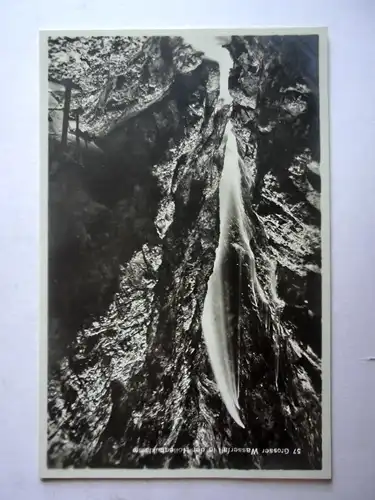 Alte AK Garmisch Partenkirchen Höllentalklamm Wasserfall [aG854]