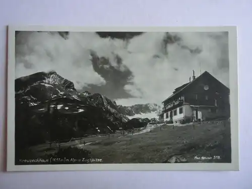 Alte AK Garmisch Partenkirchen Zugspitze Kreuzeckhaus [aG855]