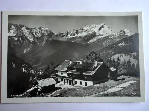 Alte AK Garmisch Partenkirchen Eckbauer Almwirtschaft [aG860]