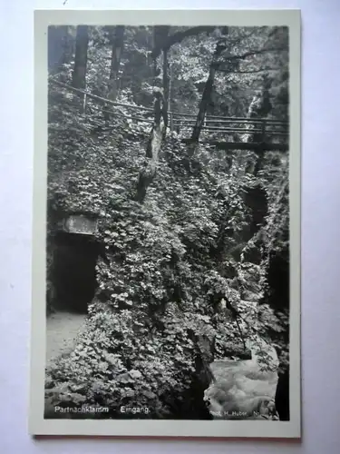 Alte AK Garmisch Partenkirchen Partnachklamm Eingang [aG862]