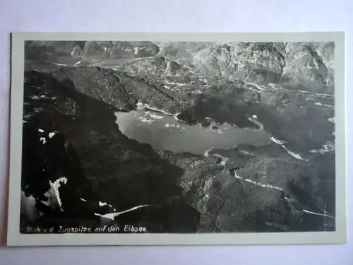 Alte AK Blick v. Zugspitze a. Eibsee Garmisch Partenkirchen [aG865]