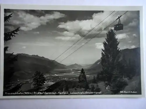 Alte AK Garmisch Partenkirchen Kreuzeckbahn Loisachtal [aG873]