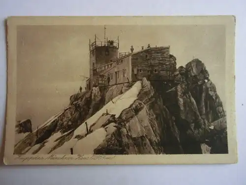 Alte AK Garmisch Partenkirchen Zugspitze Münchner Haus [aG878]